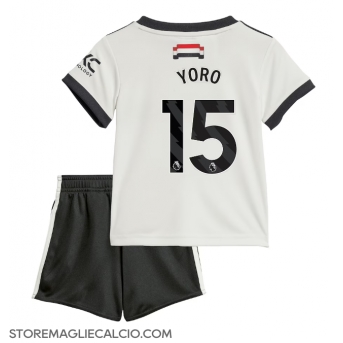 Manchester United Leny Yoro #15 Maglia Gara Terza Repliche 2024-25 Bambino Maniche Corte